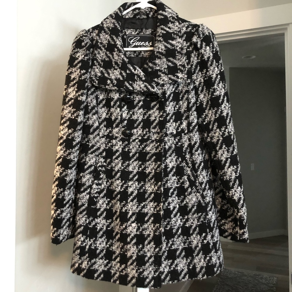 Guess Houndstooth Peacoat